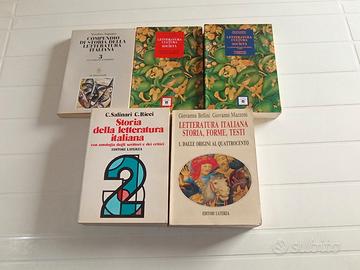 Letteratura italiana, lotto di 5 libri