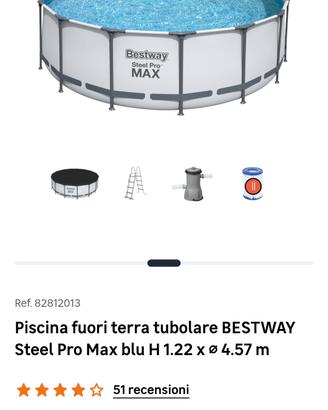 piscina BESTWAY steel pro Max blu 122x457