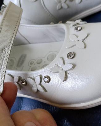 Ballerine bimba Chicco vera pelle colore avorio.22