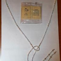 Collana Sciarpa Swarovski perle e argento