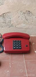 telefono Vintage rosso con cornetta