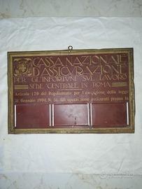 Regno d'Italia -vecchia targa in metallo 1904-1920