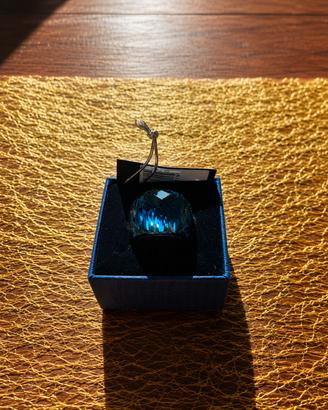 anello Swarovski Nirvana Blu NUOVO fermasciarpa