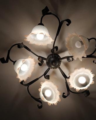 Lotto  lampadari country a muro e a soffitto