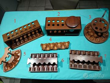 COLLEZIONE N.9 PORTAPIPE IN LEGNO ITALIANE
