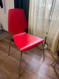 Sedia VILMAR Ikea Rosso