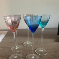 5 calici in vetro colorato La Murrina