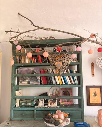 Libreria rustica antica in legno - primi ‘900