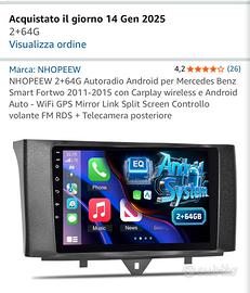 monitor Carplay per smarr 451