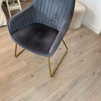 Sedie velluto grigio antracite