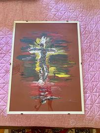 quadro crocifisso astratto