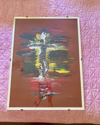 quadro crocifisso astratto