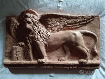 Bassorilievo terracotta Leone di San Marco