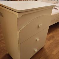 Mobile fasciatoio bianco con vaschetta incorporata