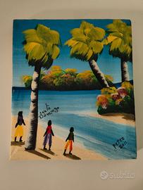 Trittico quadri Naif Santo Domingo Perez 2011