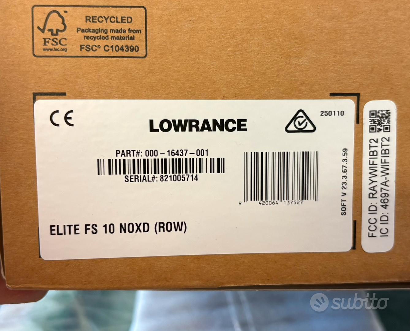 LOWRANCE ELITE FS 10 NOXD (ROW) MONITOR MULTIFUNZ - Sports In vendita a ...