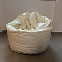 Pouf a sacco bianco