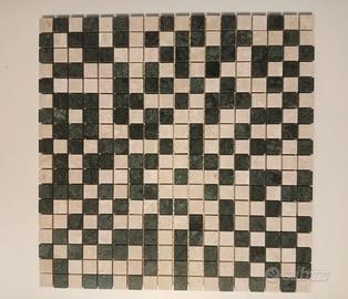 MOSAICO IN MARMO VERDE ALPI/BOTTICINO 29,5X29,5
