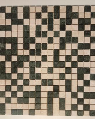 MOSAICO IN MARMO VERDE ALPI/BOTTICINO 29,5X29,5