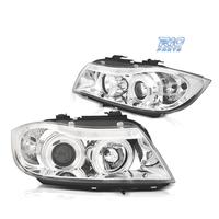 FARI BMW E90 E91 05-08 OCCHI ANGEL CCFL FONDO CROM