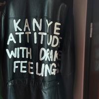 Giacca vintage pelle, scritta iconica