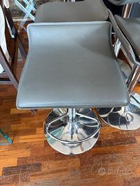 sgabelli geigi dinta pelle e acciaio