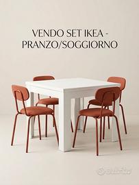 Tavolo di design allungabile con 4 sedie IKEA