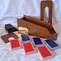 Elegante SABOT in Radica , con 6  mazzi di carte