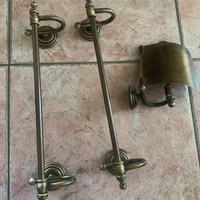 Porta asciugamani e portarotolo in ottone