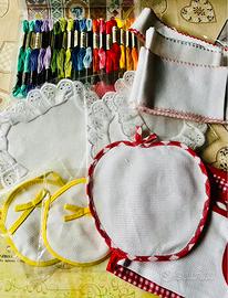 Set ricamo punto croce