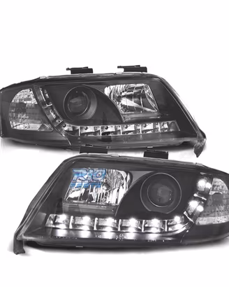 FARI AUDI A6 4B 97-99 LUCE DIURNA REALE SFONDO NER