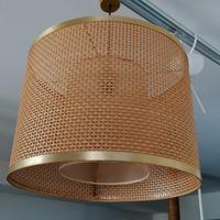 Coppia Lampadari anni 60 paglia di Vienna
