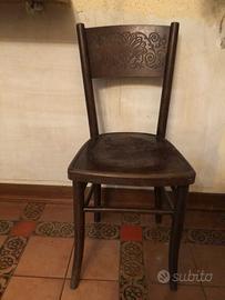 Due sedie in faggio antiche in stile Thonet