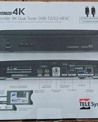 Decoder digitale terrestre e satellitare 4K 