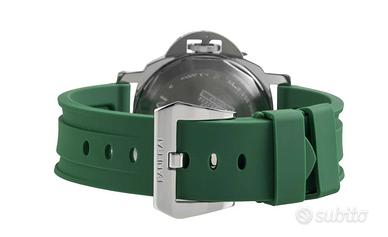 New CINTURINO Per PANERAI Gomma VERDE 24/22 120/80