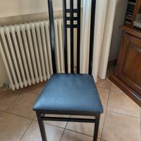  set di 4 sedie nere in legno
