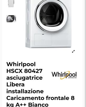Asciugatrice Whirpool  HSCX 80427 A++ Kg8