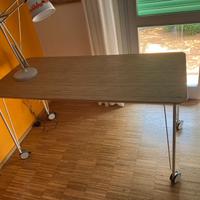 Scrivania, bambù/bianco, 140x65 cm ikea