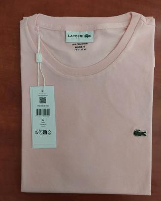 T-shirt uomo Lacoste tg 6/XL colore rosa
