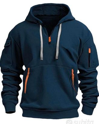 Felpa con cappuccio, marca Jamron taglie forte 5xl