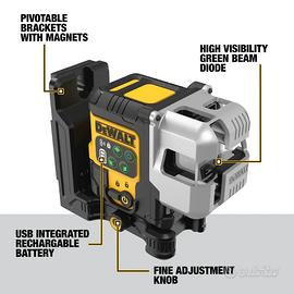 DeWalt DCLE14301GB Livella Laser Verde 3x360° 30mt