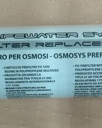 Cartuccia prefiltro di ricambio x osmosi Haquoss