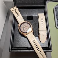 Garmin Fenix 7s sapphire solar doppio cinturino 