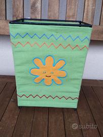 Porta lampada in tessuto e metallo Altromercato