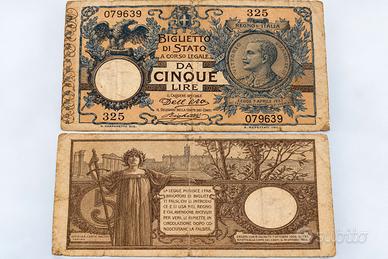 banconota 5 lire 