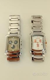 Coppia orologi acciaio Roberto Cavalli, quarzo.