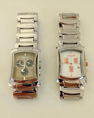 Coppia orologi acciaio Roberto Cavalli, quarzo.
