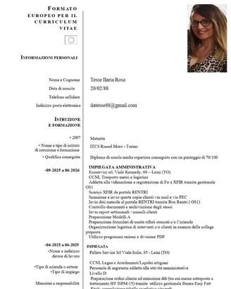 Impiegata full time/part time canavese