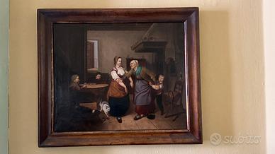 Dipinto dell’800 - Dispiaceri in famiglia