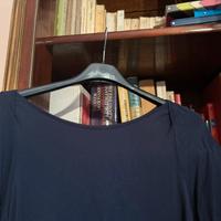 Maglia blu notte mezza manica viscosa